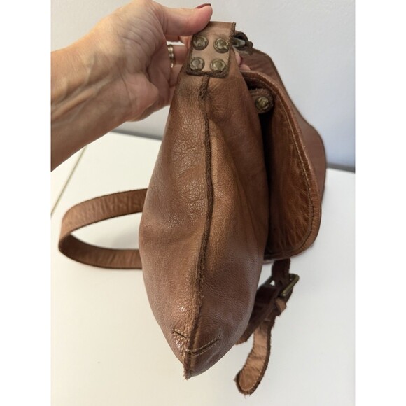 Civico93 Italian Woven Leather Crossbody Shoulder Bag Brown Boho Purse Handbag - Picture 5 of 14